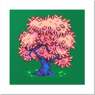 TREE PIXEL Posters and Art